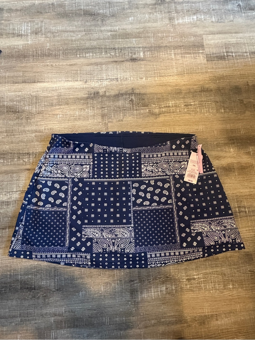 wild fable Navy Bandana Patchwork Mini Skirt